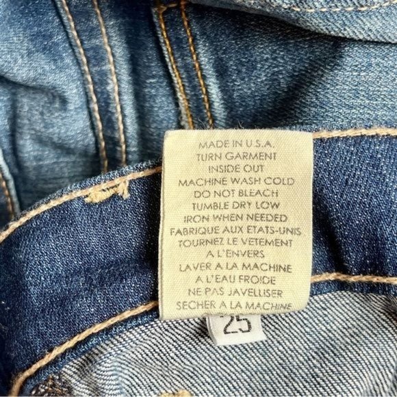 Elizabeth and James Jefferson Button Up Flare Jeans Mid Rise Medium Wash Size 25 - Picture 7 of 14